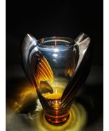 Marrakech  Crystal Amber Vase by Lalique - $3,955.05