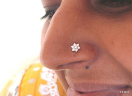 Ethnic Gold Nosepin Diamond Nosepin Nose Stud Handmade Nosepin - £275.29 GBP
