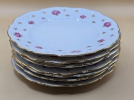 (7) Lot-Winterling Bavaria Germany China Cup Saucers Purple Flowers Gold... - $40.62