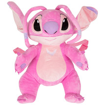 Lilo and Stitch Angel 15&quot; Plush Backpack Pink - £26.36 GBP