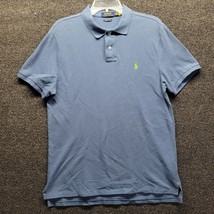 Polo Ralph Lauren Men&#39;s Sz L Blue Custom Slim Fit Polo Shirt Golf - $19.35
