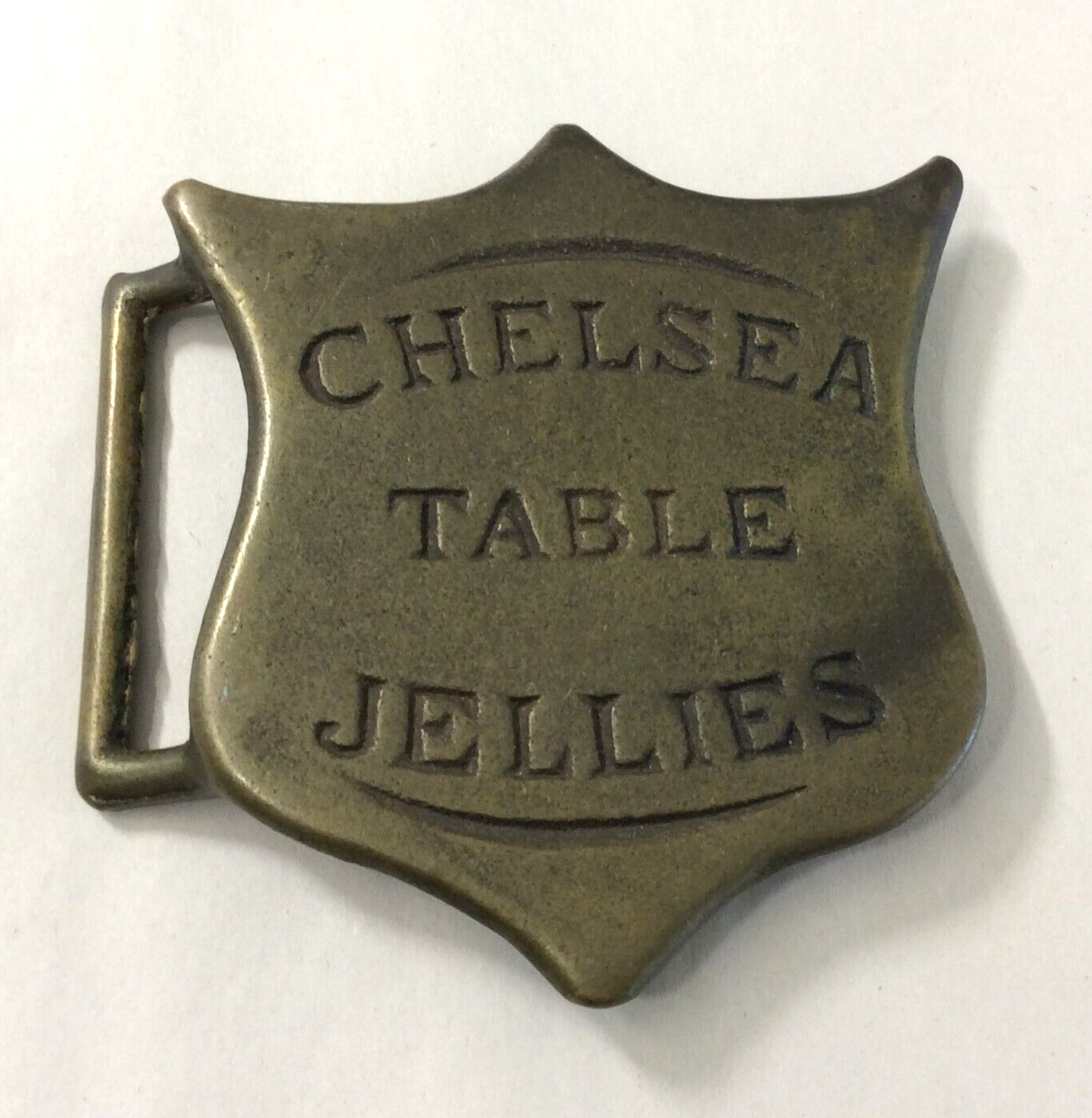 Primary image for Vintage Chelsea Table Jellies Belt Buckle UK Brass Badge Style Buckle