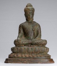 Antigüedad Gandhara Estilo Bronce Enlightenment Estatua de Buda - 39cm/40.6cm - £575.49 GBP