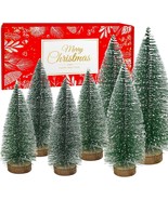 7PCS Small Christmas Trees Bottle Brush Christmas Trees Mini Sisal Snow ... - £25.22 GBP