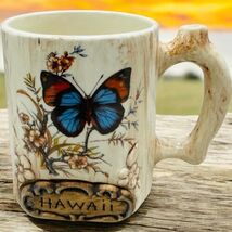 Treasure Craft Coffee Mug Hawaii Brown Wood Grain Look Made in the USA B... - $19.87