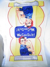 We Can Do It Rosie The Riveter Linen Tea Towel For The Smithsonian Institution - £7.59 GBP