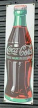  Vintage Coca Cola Porcelain Enamel Soda Bottle Ande Rooney Sign  - $82.87