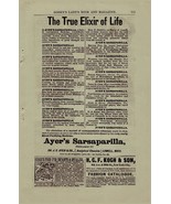 Antique Advertisement Ayer&#39;s Sarsaparilla Elixir Godey&#39;s Lady&#39;s Book 1880 - $437.85 MXN