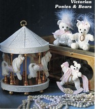 Victorian Ponies Bears Rocking Horse Carousel Curtain Bunny Crochet Patterns - £10.94 GBP