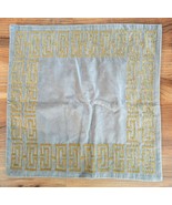 William Sonoma Velvet GREEK KEY Gold Metalic Thread Pillow Cover 22x22 N... - £62.60 GBP