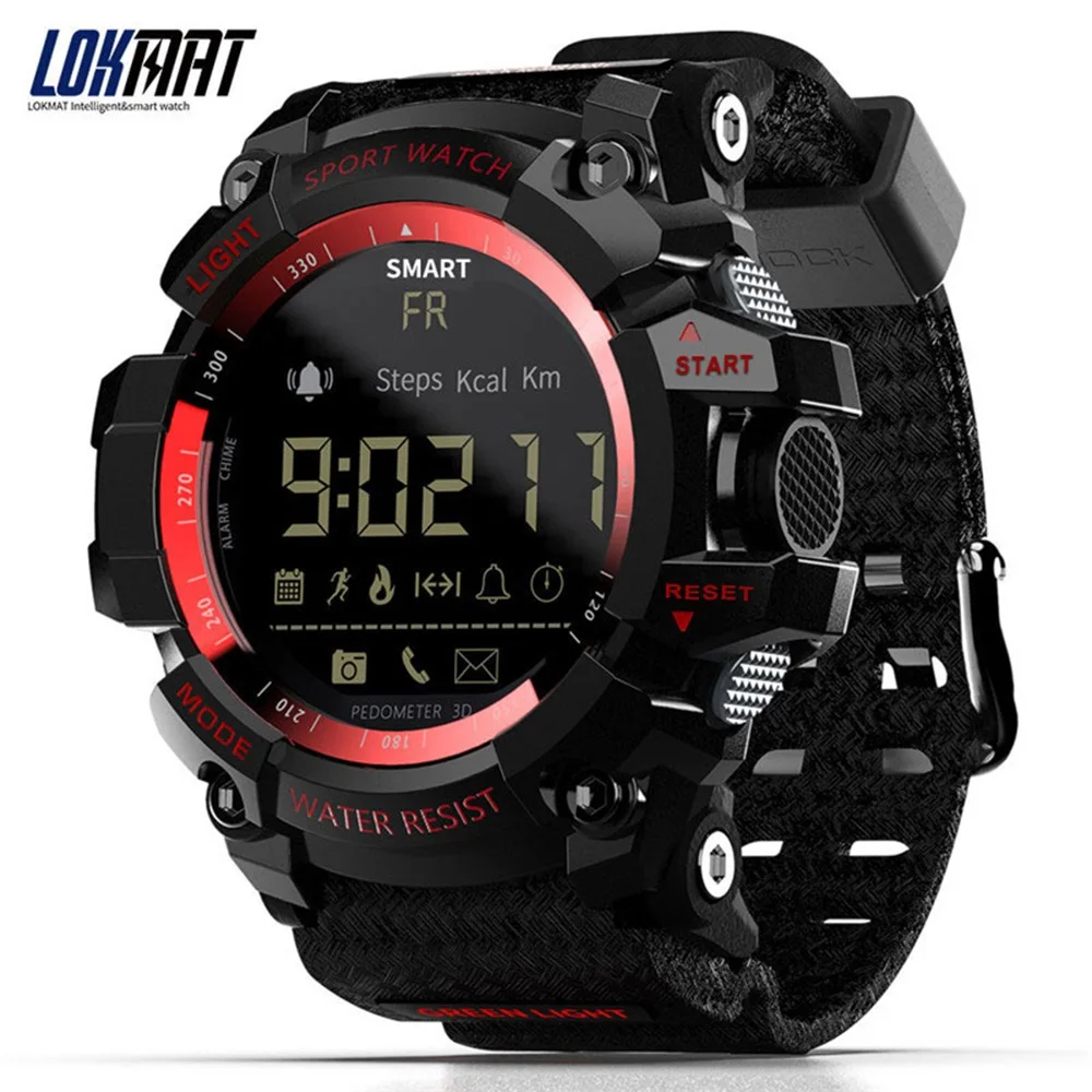 LOKMAT MK16 Bluetooth SmartWatch digital clock Pedometer  smart watch men IP67 W - £148.95 GBP
