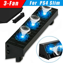 External 3 High Speed Cooling Fan Turbo Cooler for Playstation PS4 Slim ... - £21.95 GBP