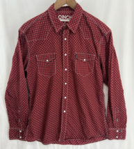 Cinch Men&#39;s Western Button-Up Long Sleeve Shirt Size Large 100% Cotton - $23.74