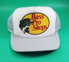 Vintage Bass Pro Shops Mesh Snapback Trucker Hat Rope Cap - SILVER / GRAY - $13.85