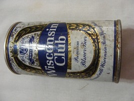 Vintage Steel Wisconsin Club  Pop Top Pull Tab Beer Can    A - $278.32 MXN