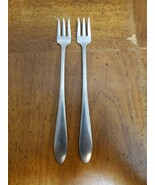 National Silver Company N.S. Co Stainless (2) Cocktail Flatware Forks Vntg - $15.54 CAD