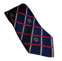 VTG Tommy Hilfiger Tie 100% Imported Italian Silk Made In USA Logo Neck Tie Blue - £11.77 GBP