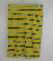 LuLaRoe Cassie Pencil Skirt Yellow With Blue Stripes Size Large - €9,32 EUR