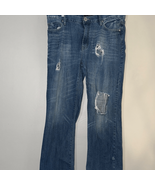 Guess Blue Distressed Regular Straight Fit Jeans 36 x 32 - $15.68