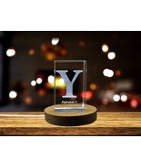 LED Base included | Unique 3D Crystal Engraved with Alphabet Letter Y - $25.99+