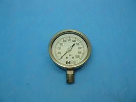Weiss 4&quot; Pressure Gauge 1000 PSI Lower 1/2&quot; NPT Stainless Steel New - £23.90 GBP