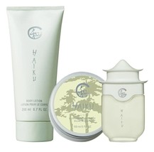Avon Haiku Set: Eau De Parfum, Skin Softener, And Perfumed Body Lotion 3 Pc Set - £32.05 GBP