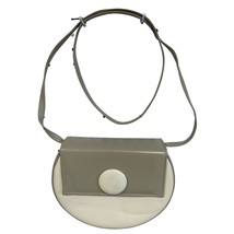 Etra Vintage Leather Mod Circle Retro Structured Handbag Purse Snap Closure - $34.65