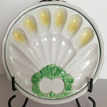 Vintage Ucagco White DEVILED EGG &amp; Relish Platter Tray White made in Japan - £22.81 GBP