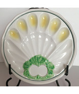 Vintage Ucagco White DEVILED EGG &amp; Relish Platter Tray White made in Japan - $28.99