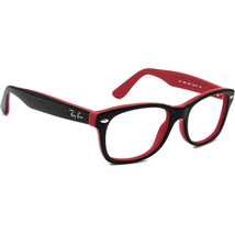 Ray-Ban Small Eyeglasses RB 1528 3573 Black on Red Square Frame 48[]16 130 - $49.99