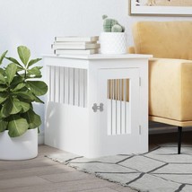 Dog Crate Furniture White 45x62x59 cm Engineered Wood - £49.04 GBP