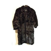 Vintage Womens BARTH-WIND Mink Fur Coat Dark Brown Black Real Size Large Jacket - £392.45 GBP