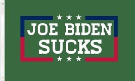 Joe Biden Sucks Flag Not My President Impeach 3x5 Banner GREEN Flag Trump 2024 - £12.54 GBP