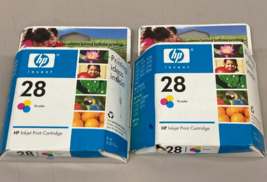 Lot of 2 Genuine HP 28 Tri-color Ink Cartridge - New/Sealed - EXP 2006 - $9.95