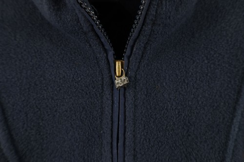 Vintage 90s Mens Medium Maumee Bay Resort Half Zip Fleece Sweater Navy Blue Item image 6