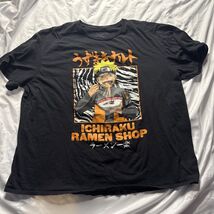 Naruto Shippuden Ichiraku Ramen Shop Anime Shirt Size 3XL (54/56) Black - €9,42 EUR
