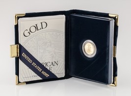 2001-W 1/10 Oz. Gold American Eagle Proof Coin W/ Case and CoA - $605.09
