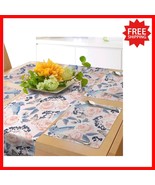 Vintage Floral Table Runner &amp; Placemats Set for Elegant Dining – Blue &amp; ... - $681.15 MXN