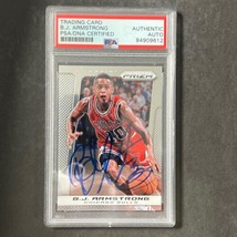 2013-14 Panini Prizm #259 B.J. Armstrong Signed Card AUTO PSA Slabbed Bulls - £63.19 GBP