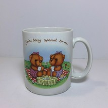 AVON Coffee Cup Mug &quot;You&#39;re Beary Special To Me&quot; Teddy Bears Picnic Flowers - £4.46 GBP