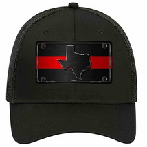 Texas Thin Red Line Novelty Black Mesh License Plate Hat - £21.67 GBP