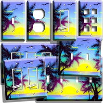 Tropical Paradise Palms Twilight Sunset Light Switch Outlet Wall Plate Art Decor - £9.37 GBP+