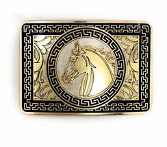 Texas West Western Cowboy/Cowgirl Gold Silver Metal Square Belt Buckles In Multi - £14.78 GBP