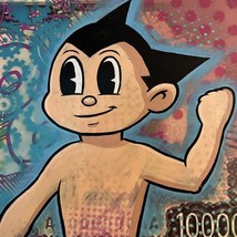 “Astro Boy vs Thought “ by Dr. Smash Pop Surrealism Original Street Art Painting - $1,392.50