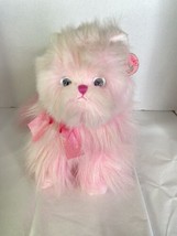 Ty Pinkys Orchid Pink Cat Kitten Kitty Fluffy Plush Stuffed Animal Toy 2004 - £31.73 GBP