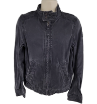 Abercrombie &amp; Fitch Hamilton Jacket Size M Black Distressed Military Cargo - £38.12 GBP