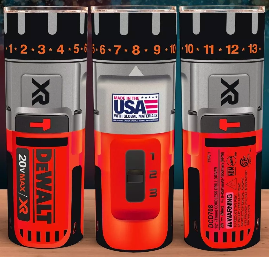 Power Drill Mechanic Red, Mechanic Tumbler Gift, Christmas Gifts, Gift F... - $55.10 CAD