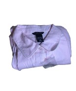 New York &amp; Co Intimates Womens Sleep Shirt Size M Pink Button Up Sleepwe... - $12.03
