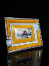 Elie Bleu Alba Porcelain Yellow Gold Ashtray without Gold cigar rests NIB - £458.11 GBP