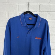 Vintage Florida Gators Nike Long Sleeve Polo Shirt Mens Large Blue Ribbed - £21.98 GBP